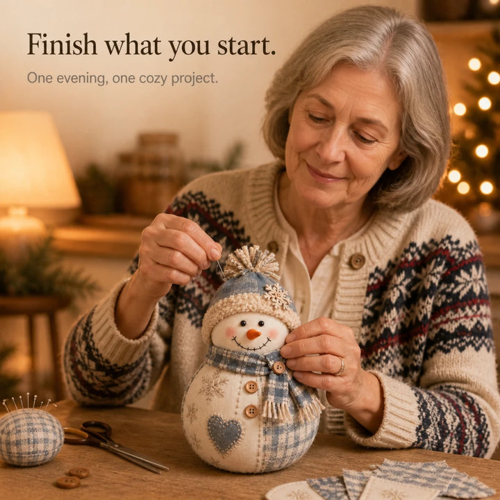 Patchwork Pals – Patchwork Fabric Snowman Sewing Kit
