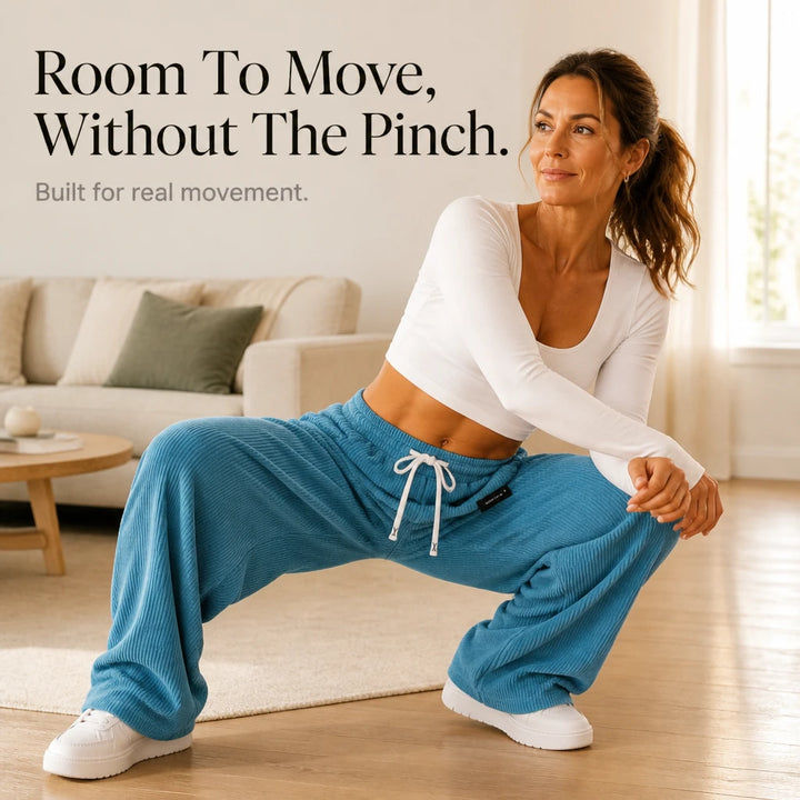 Cordelia – Wide-Leg Corduroy Drawstring Pants
