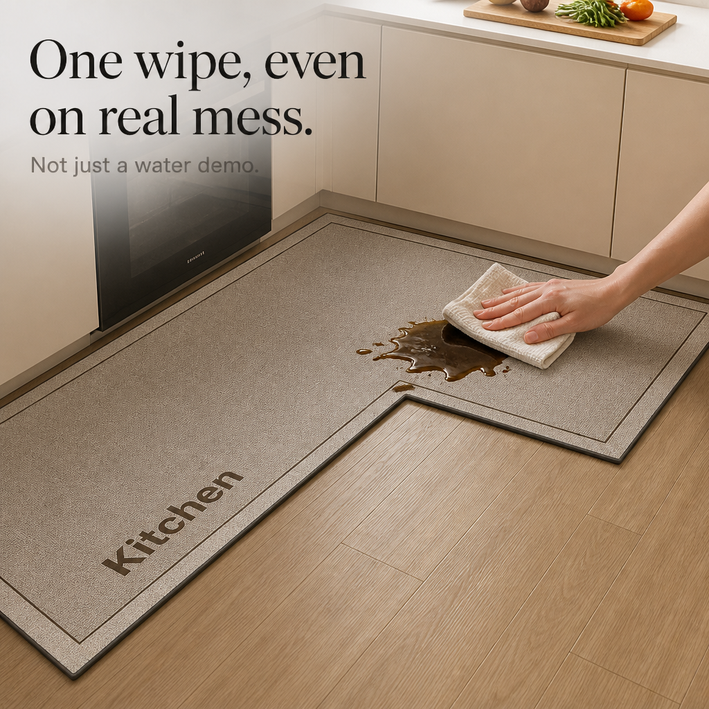 Drymatt – L-Shaped Diatomite Quick-Dry Kitchen Mat