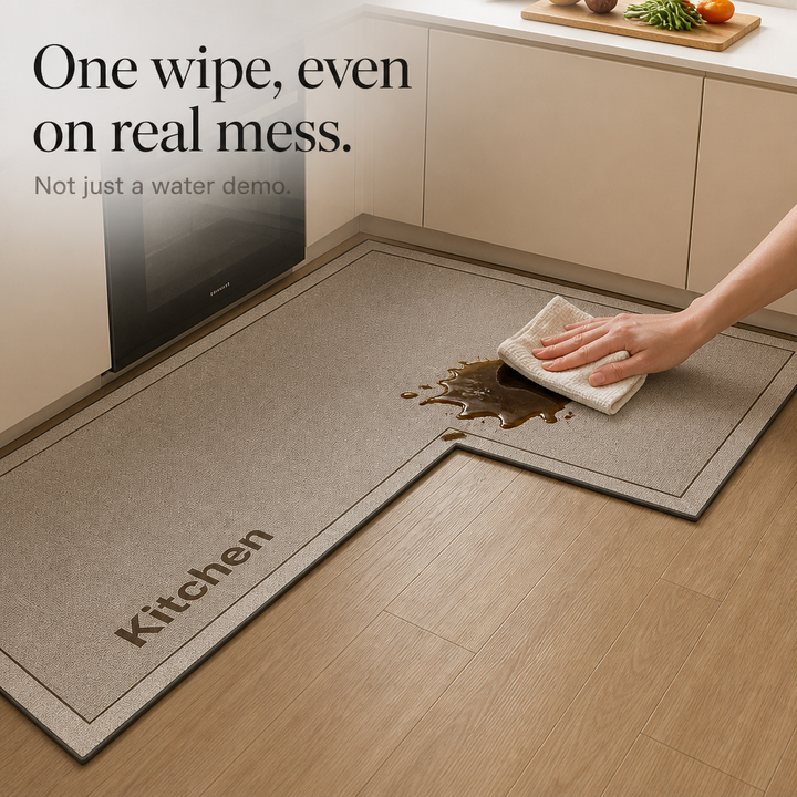 Drymatt – L-Shaped Diatomite Quick-Dry Kitchen Mat