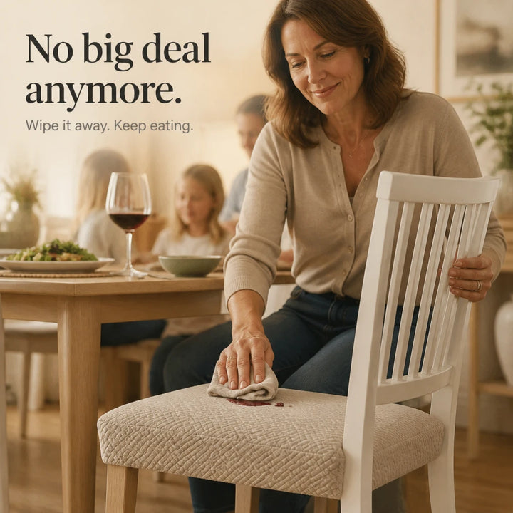 Jacquard Haven – Waterproof Stretch Jacquard Dining Chair Seat Cover