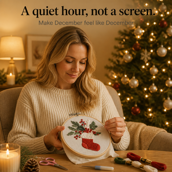 Hearthstitch – Christmas Stocking Embroidery Kit
