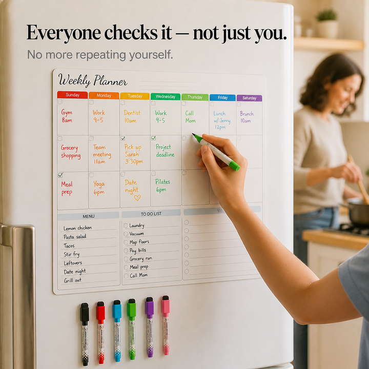 Fridgekeeper – Three-Board Magnetic Fridge Calendar Set