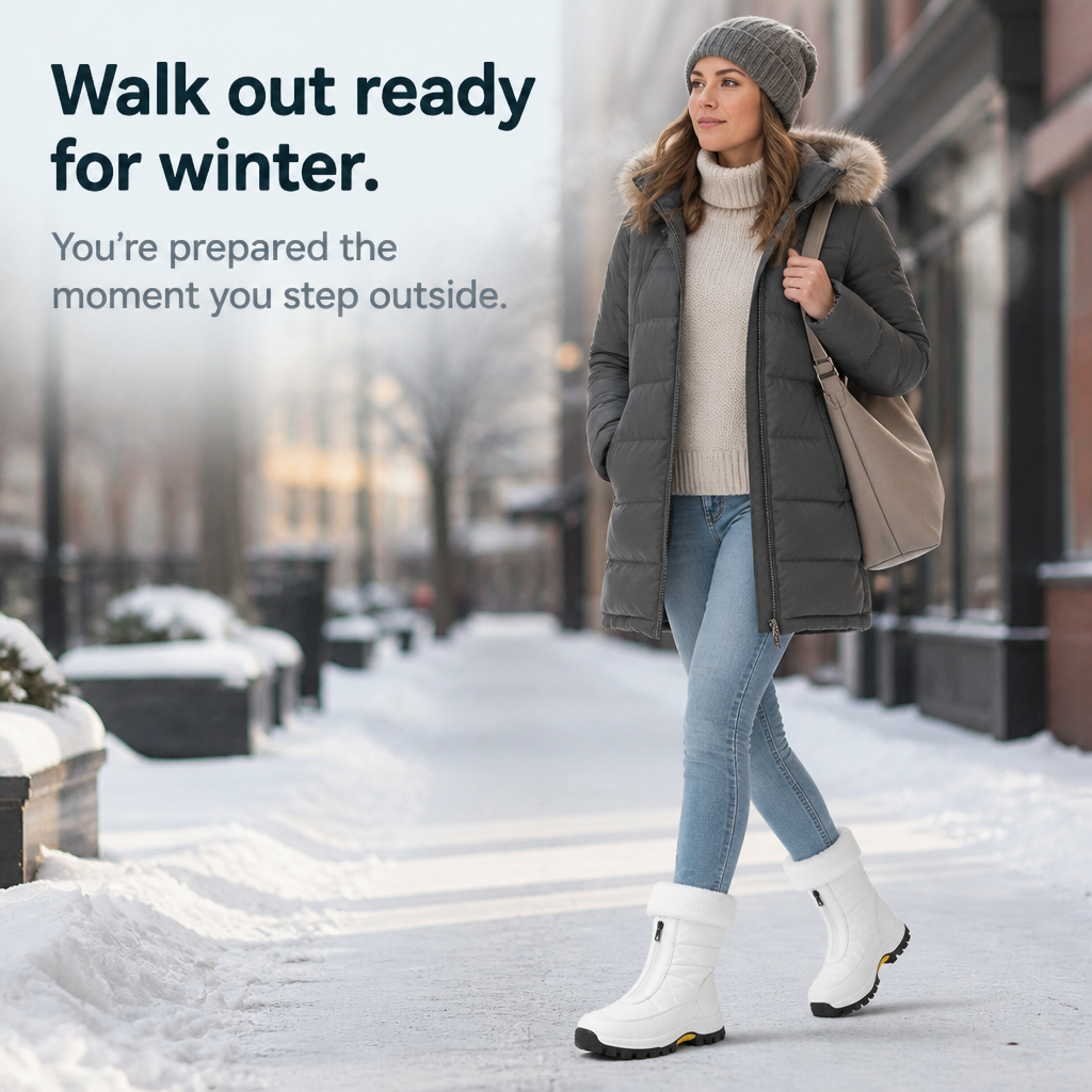 Snowlina – Plush-Lined Zip-Up Snow Boots