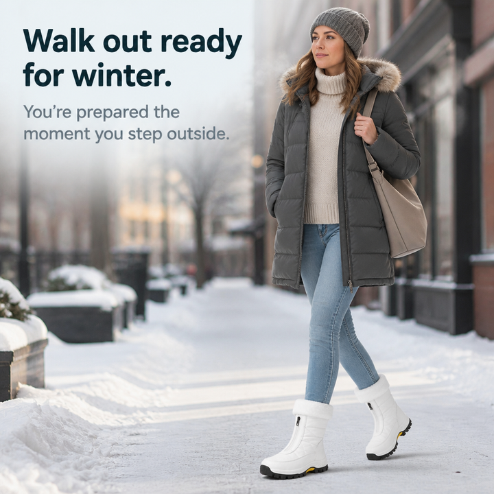 Snowlina – Plush-Lined Zip-Up Snow Boots