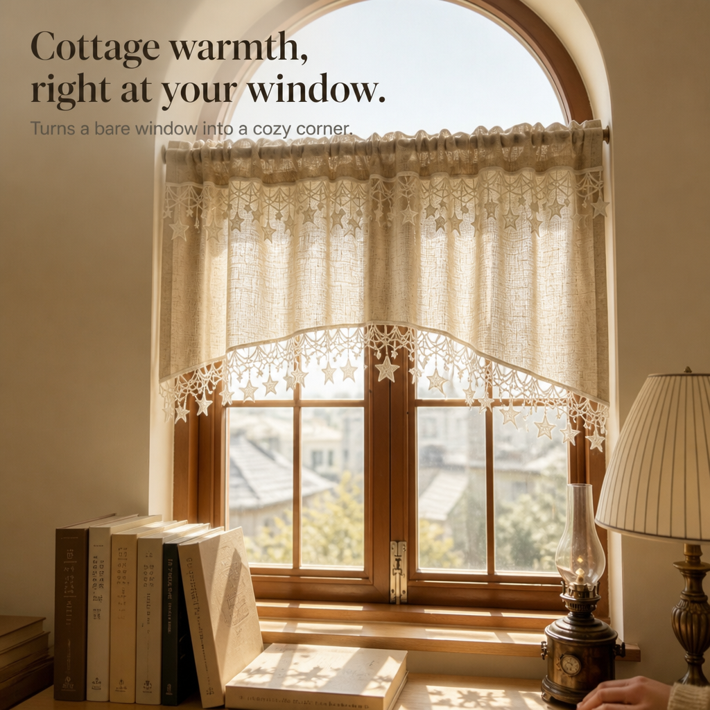 Starweave – Star Lace Arched Window Valance