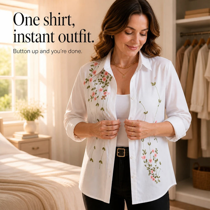 Florenza – Floral Print Long-Sleeve Shirt