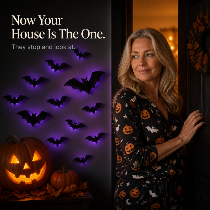 Hauntlow – Foldable LED Glow Halloween Bats (36 pcs)