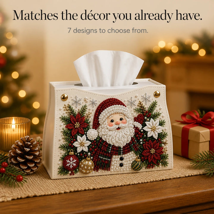 Merry Mosaic – Santa Diamond Painting Tissue Box Cover