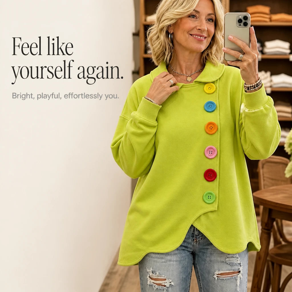 Buttonbelle – Peter Pan Collar Button Sweatshirt