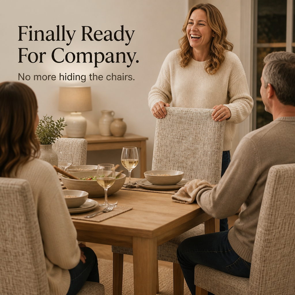 Snugback – Plaid Stretch Dining Chair Cover
