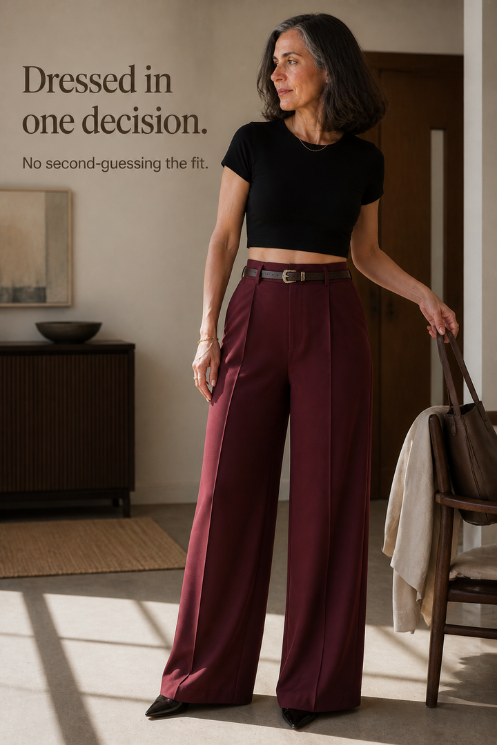 Setwear – High-Waisted Wide-Leg Trousers With Belt