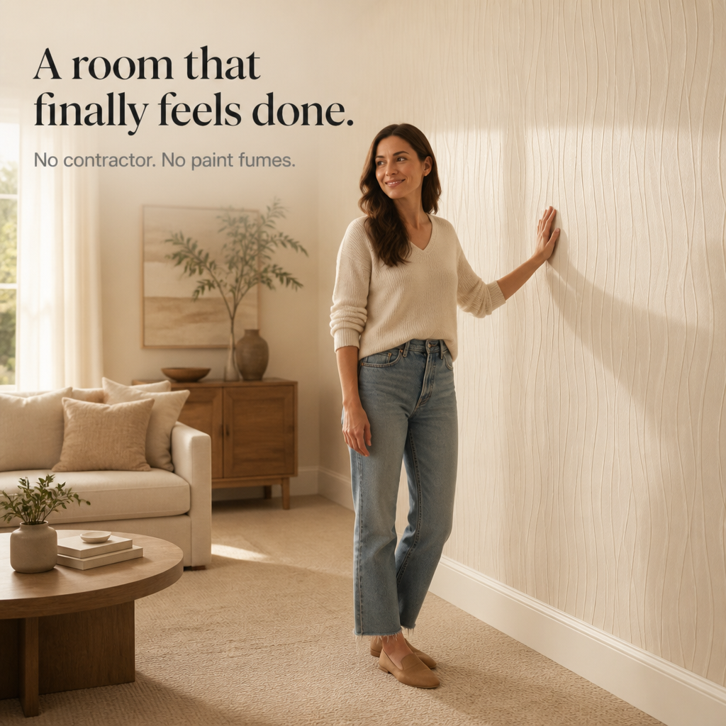 Wallura – Embossed 3D Stripe Peel-And-Stick Wallpaper