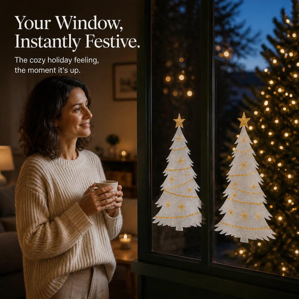 Merryvue – Double-Sided Static-Cling Christmas Window Decals