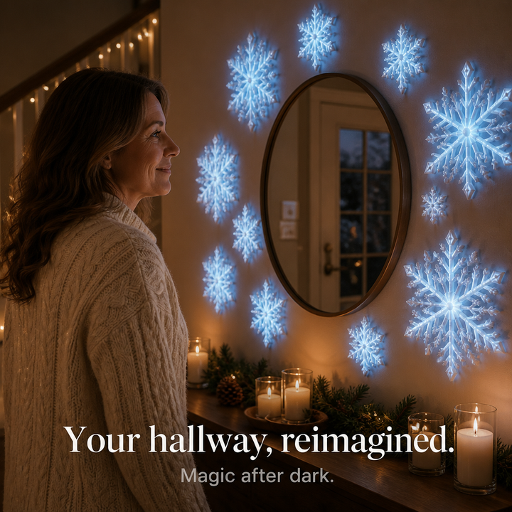 Glowflake – 3D Glow Snowflake Wall Stickers