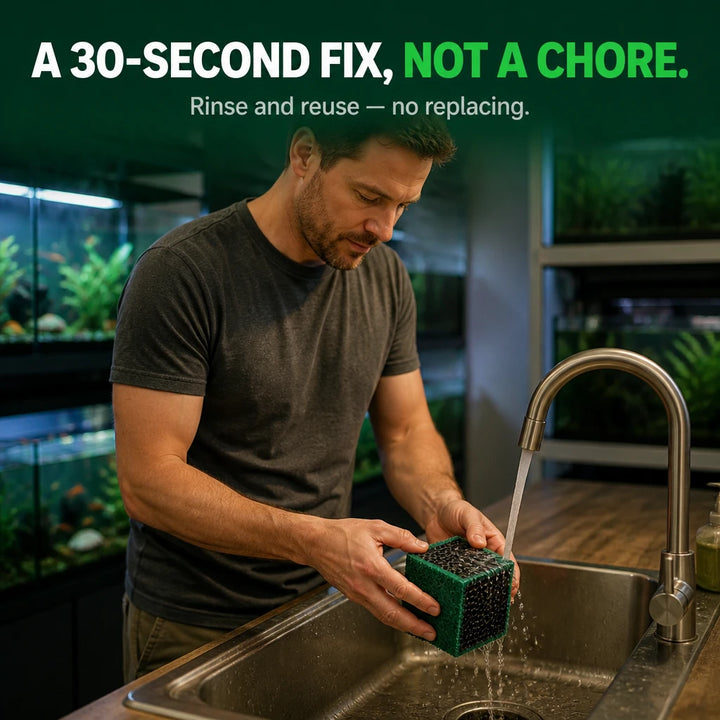 ClearCurrent – Green Honeycomb Aquarium Filter Cube