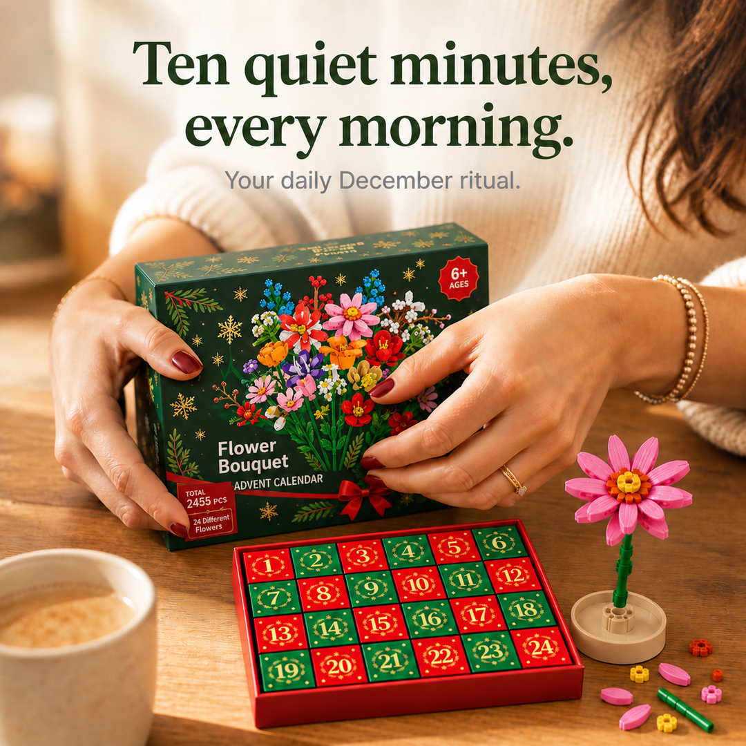 Advent Bloom – 24-Day Flower Building Block Advent Calendar