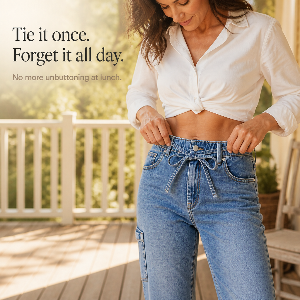 Vellora – Drawstring Waist Cropped Jeans