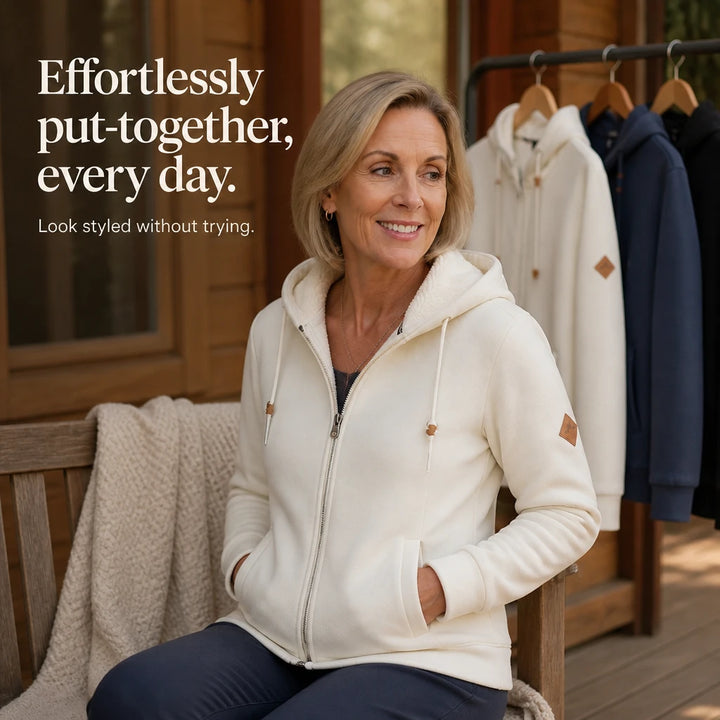 SherpaHaven – Thickened Sherpa-Look Full-Zip Hoodie
