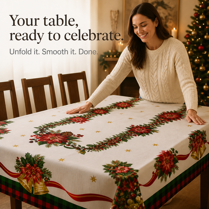 Evermerry – Christmas Print Polyester Tablecloth