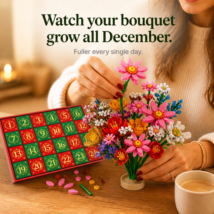 Advent Bloom – 24-Day Flower Building Block Advent Calendar