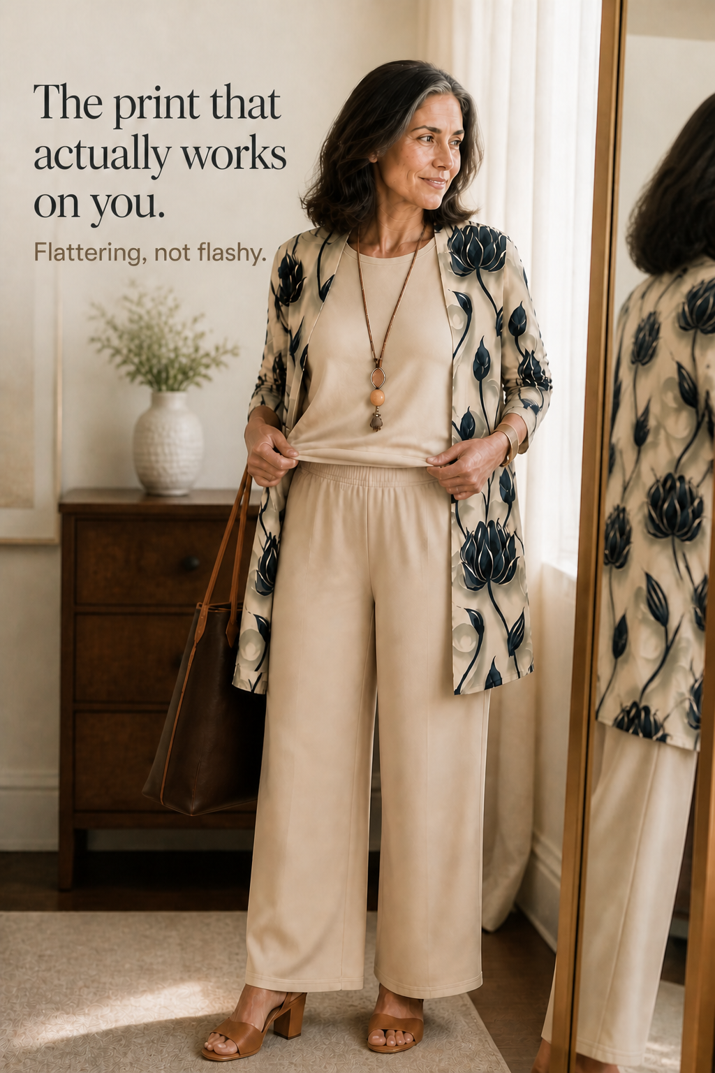 Wearbella – Printed Three-Piece Top And Pants Set