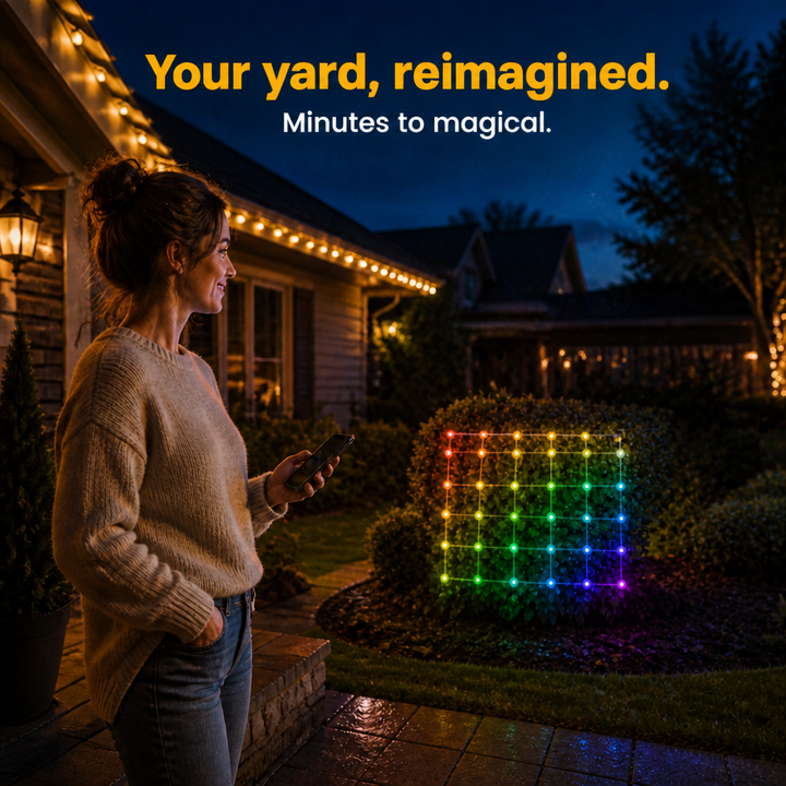 GlowGrid – Foldable RGBIC Animated Light Net