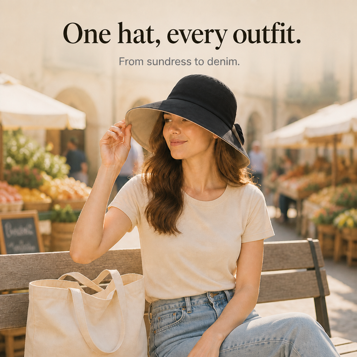 Shadewell – Packable Wide-Brim Bow Sun Hat