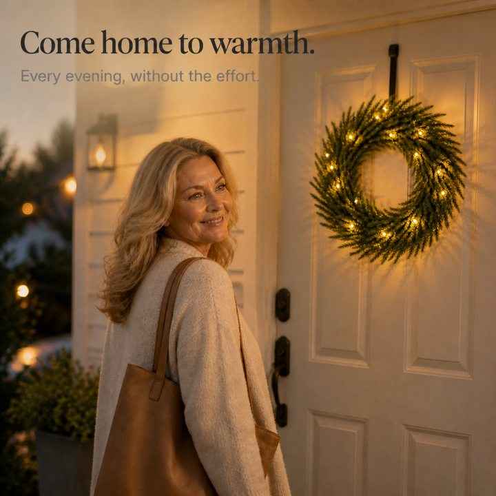 Glowpine – Pre-Lit Norfolk Pine Wreath
