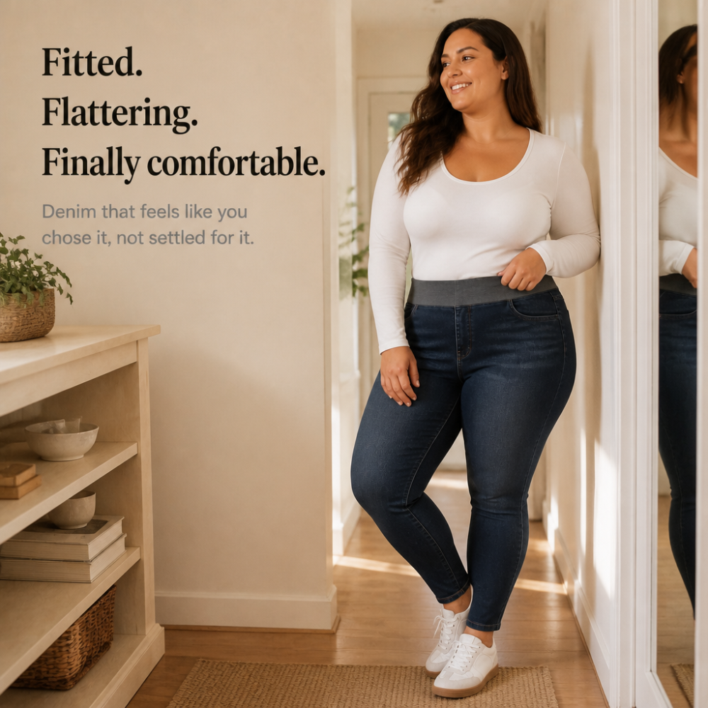 EaseForm – High-Rise Pull-On Stretch Jeans
