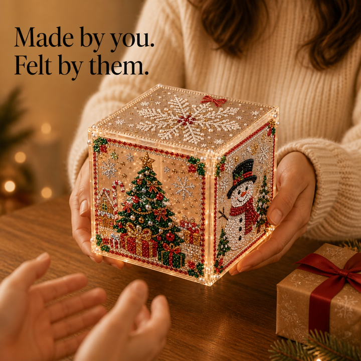 MerryFacet – 3D Diamond-Painted Christmas Gift Box