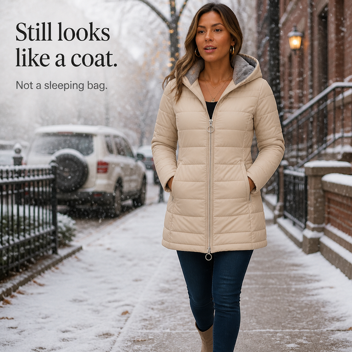 Wintervale – Plush-Lined Hooded Longline Puffer Coat