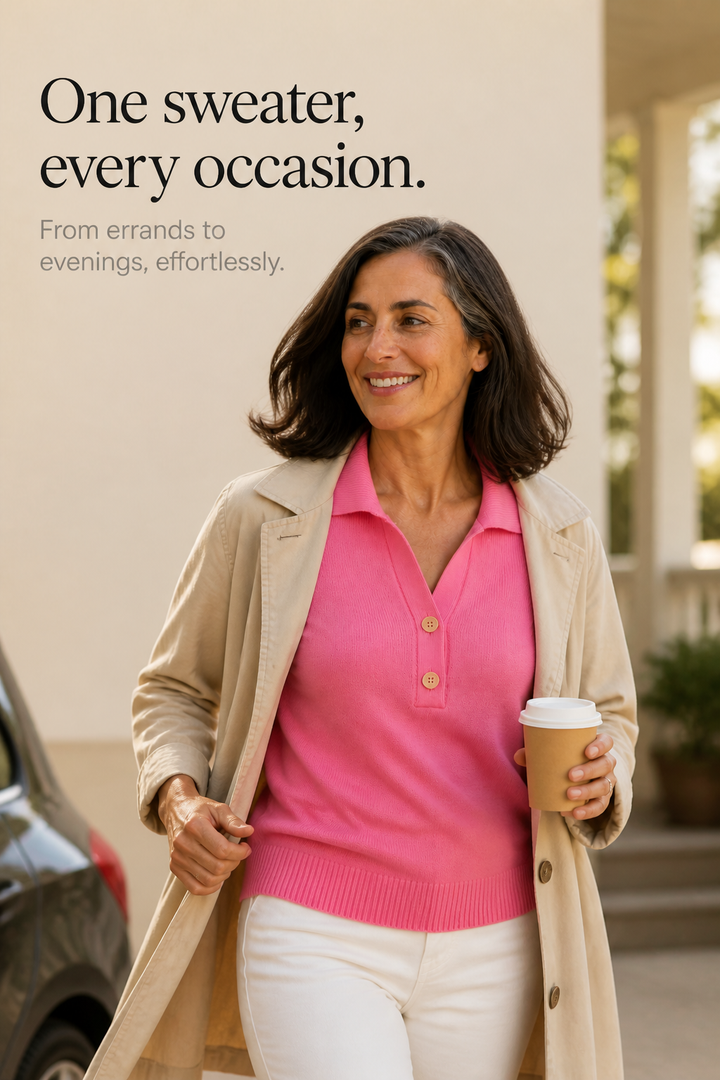 Wearbella – Collared Waffle-Knit Pullover Sweater
