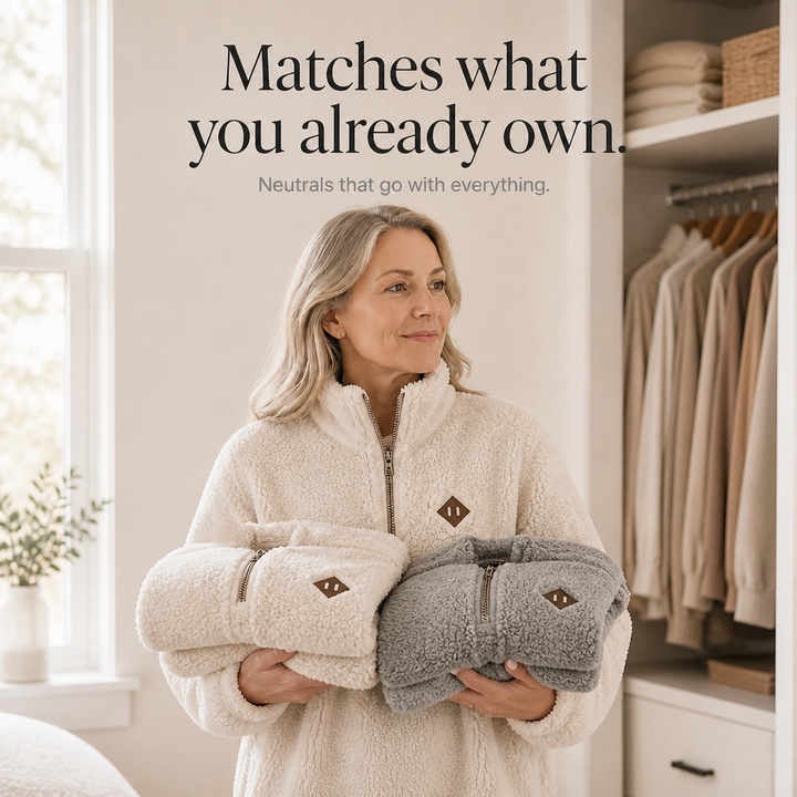Wrapzo – Oversized Half-Zip Fleece Pullover