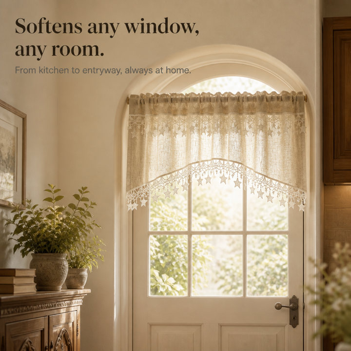 Starweave – Star Lace Arched Window Valance