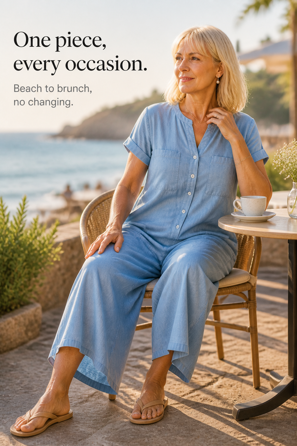 Wearbella – Loose-Fit Wide-Leg Pocketed Jumpsuit