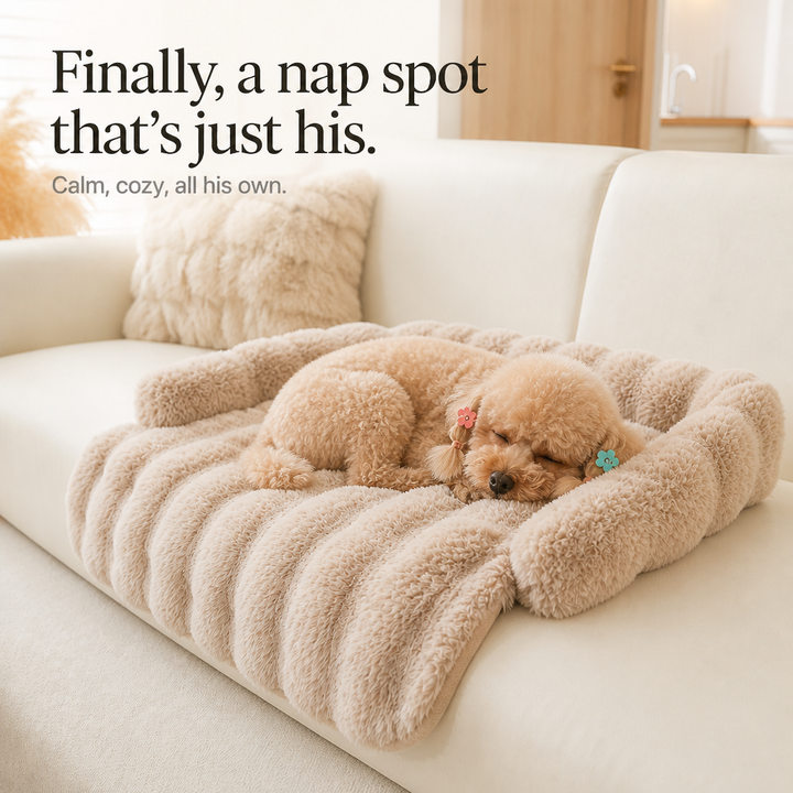 CozyHaven – Plush Bolster Sofa Pet Mat