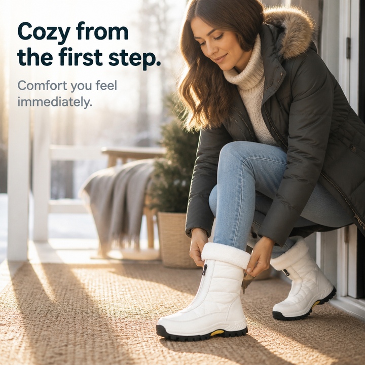 Snowlina – Plush-Lined Zip-Up Snow Boots
