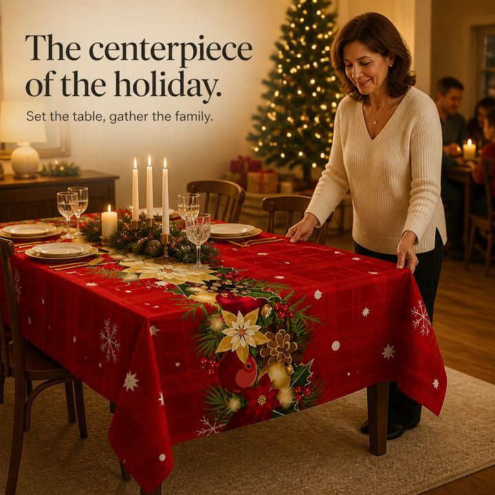 Hollymere – Christmas Printed Tablecloth