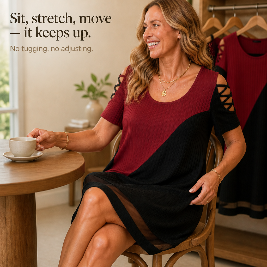 Wearbella – Color-Block Midi Dress That Moves With You