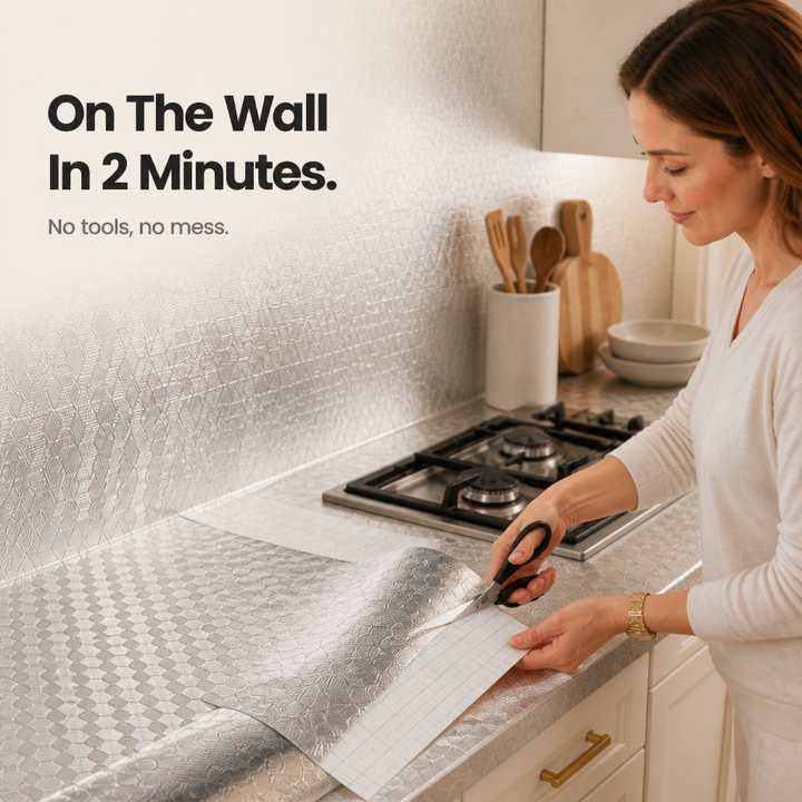 Cooltex – Heat-Resistant Foil Backsplash Liner