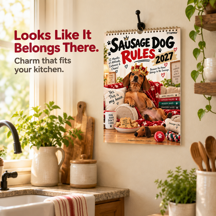 Sasstooth – Sarcastic Dachshund Wall Calendar