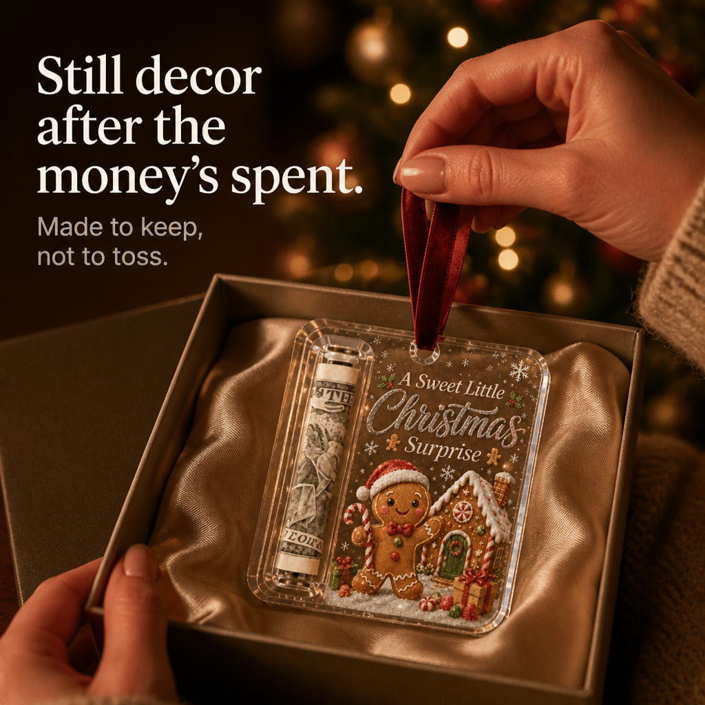 Giftwell – Clear Cash Reveal Christmas Ornament