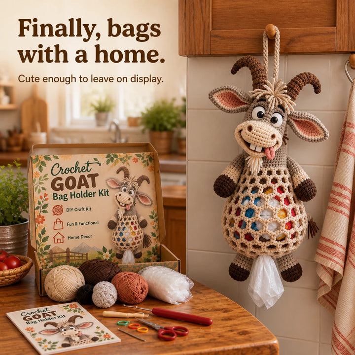 CozyLoop – Crochet Goat Bag Holder Kit