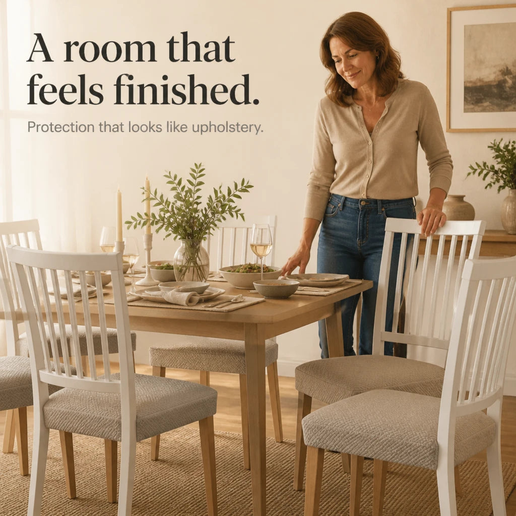 Jacquard Haven – Waterproof Stretch Jacquard Dining Chair Seat Cover