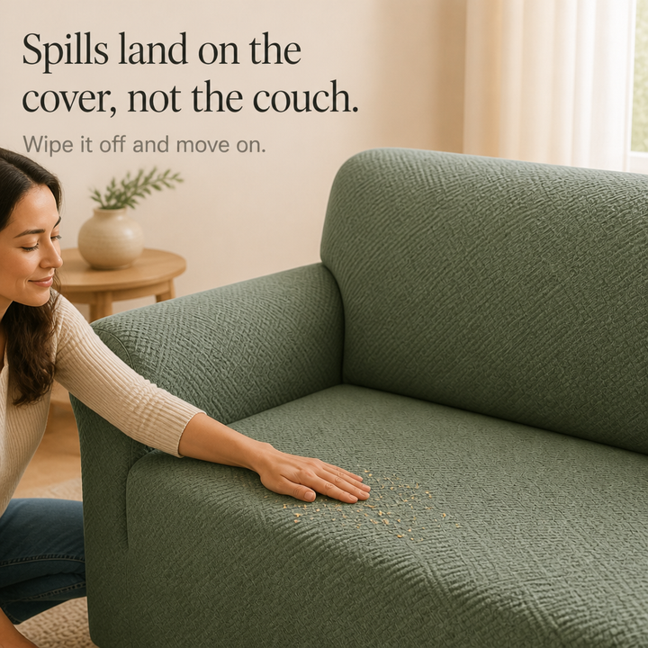 Snugfit – Textured Jacquard Non-Slip Stretch Sofa Slipcover