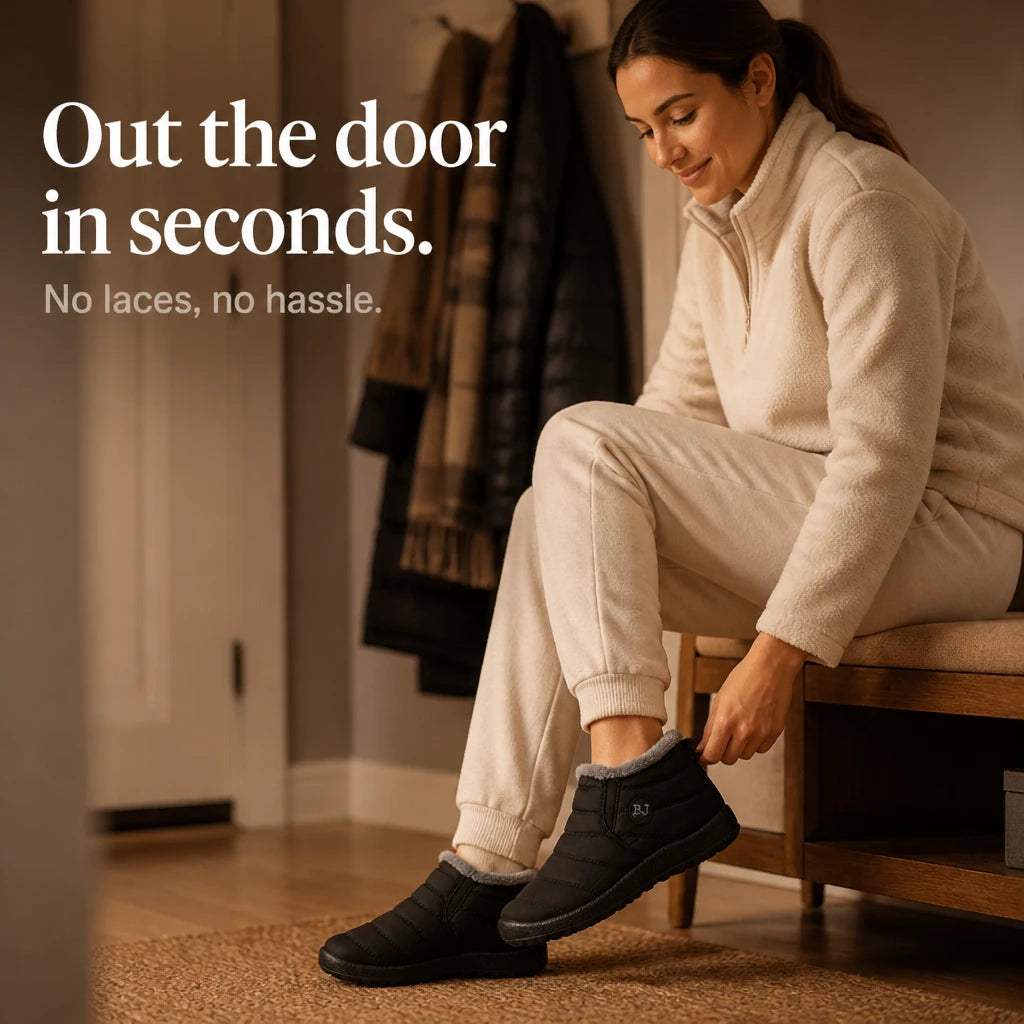 Froststep – Fleece-Lined-Look Waterproof Slip-On Winter Shoes