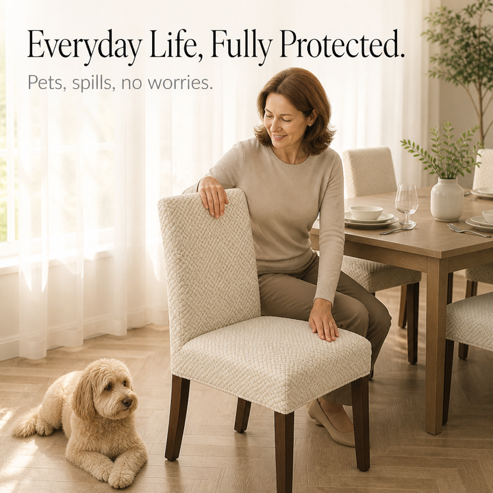 Tabletide – Stretch Checkered Dining Chair Cover