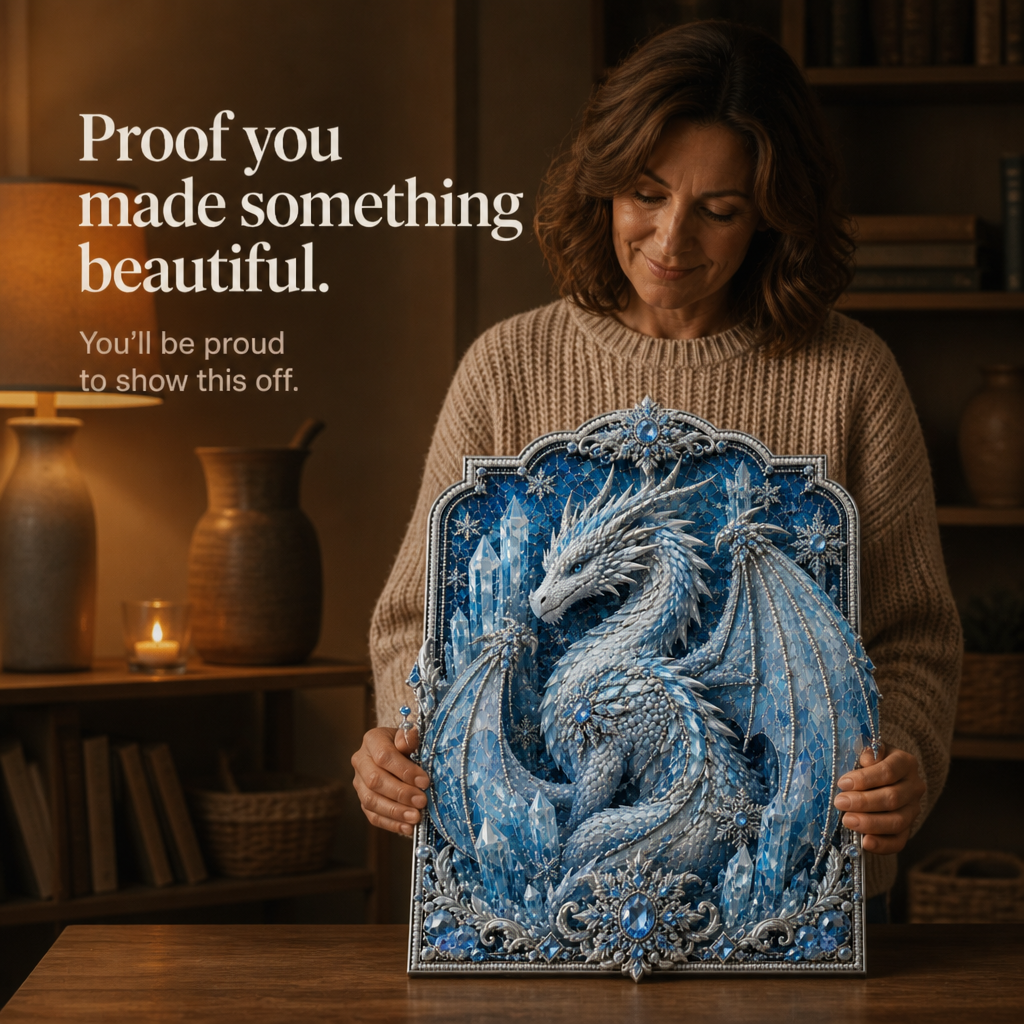 Dragonelle – 3D Crystal Dragon Diamond Art Kit