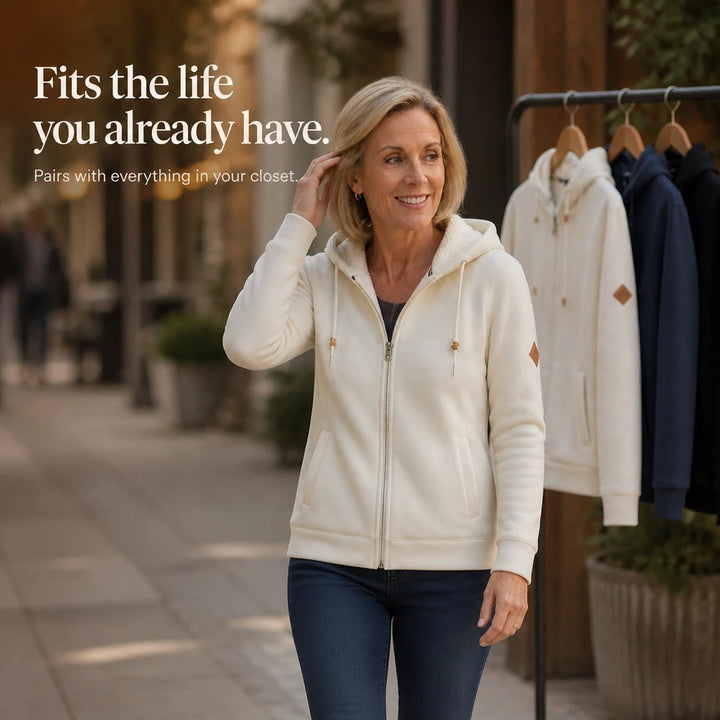 SherpaHaven – Thickened Sherpa-Look Full-Zip Hoodie